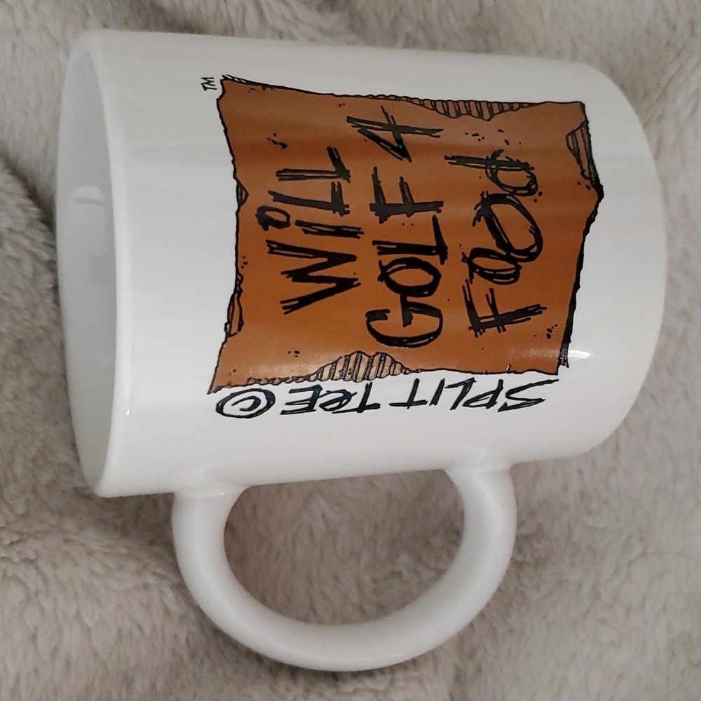 "Will Golf 4 Food" SPLIT TEE Mug 11oz. Coffee, Tea, Cocoa~ NWOT ~Great Gift